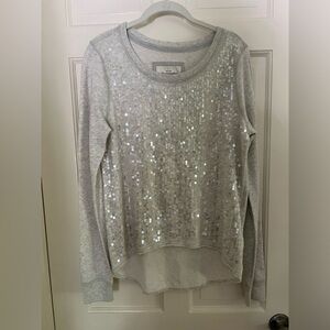Super Soft Abercrombie pearlescent sequin sweatshirt NWT